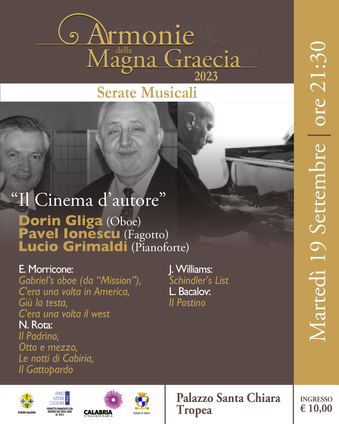 Il Cinema d'autoreDorin Gliga (oboe)Pavel Ionescu (fagotto)Lucio Grimaldi (pianoforte)