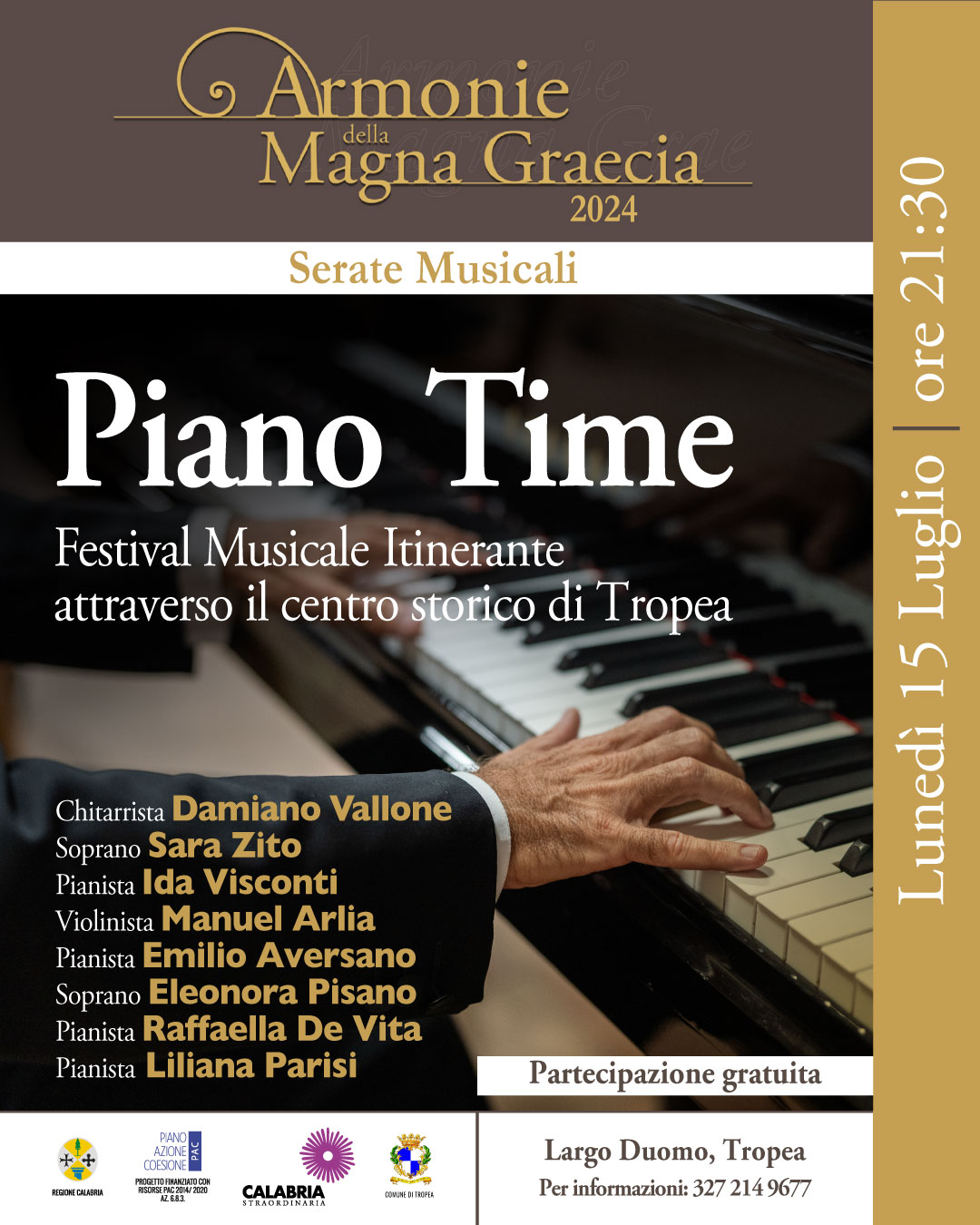 Piano TimeFestival Musicale Itinerante attraverso il centro storico di Tropea