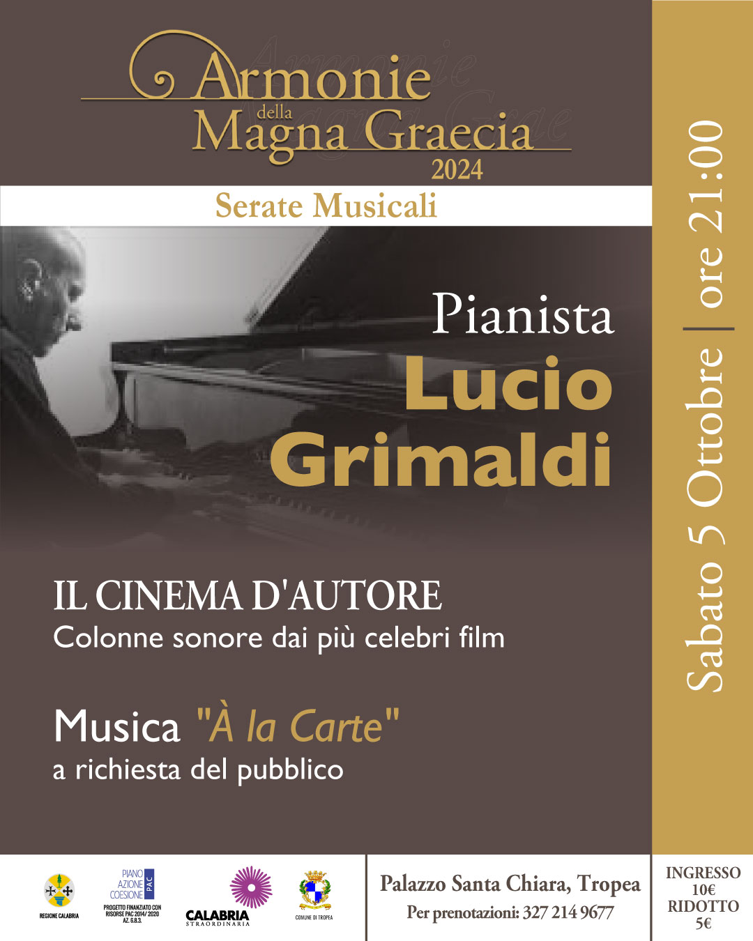 Il cinema d'autorePianistaLucio GrimaldiMusiche 