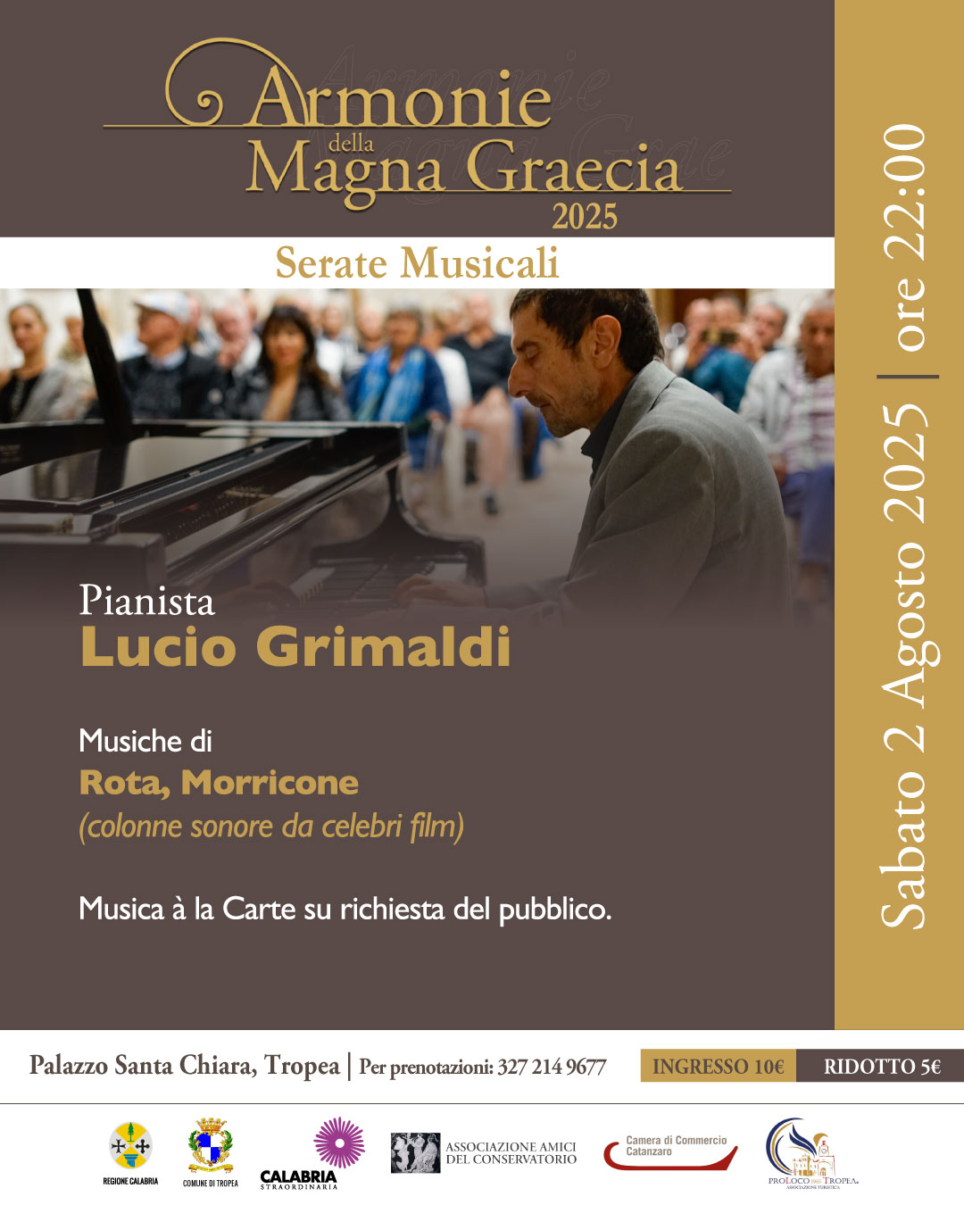 PianistaLucio GrimaldiMusica à la Carte su richiesta del pubblico